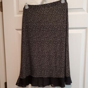 Elegant Black and White Polka Dot Skirt